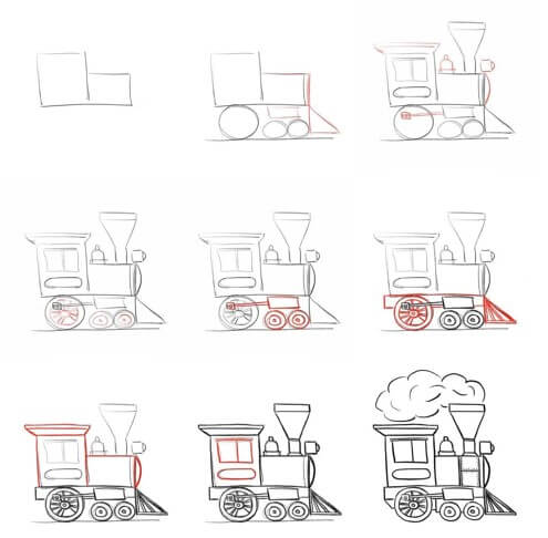 How to draw Train idea (20)