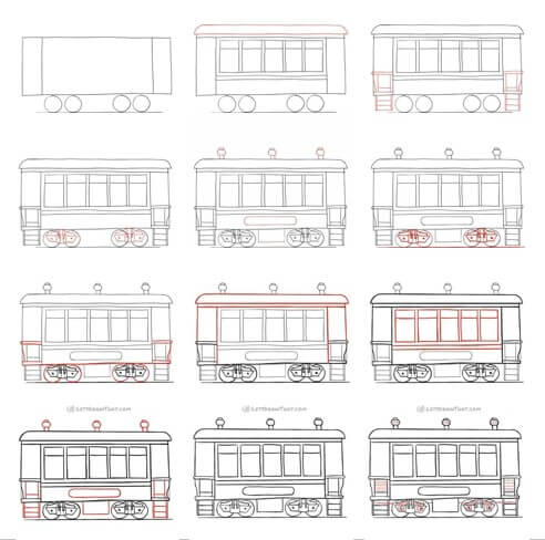 How to draw Train idea (22)