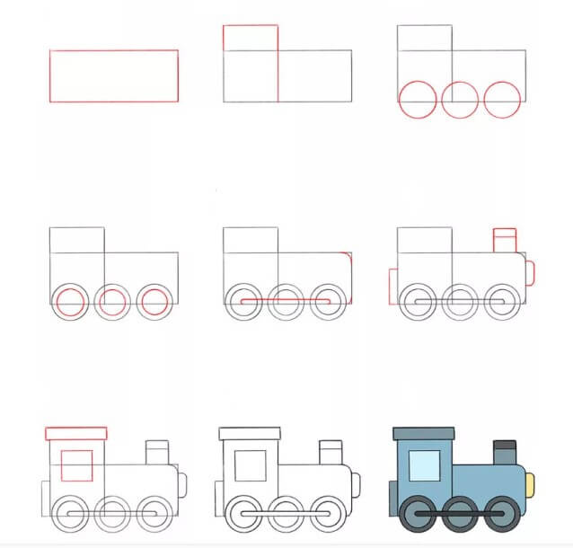 How to draw Train idea (23)