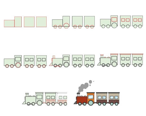 How to draw Train idea (27)