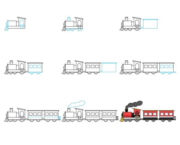 How to draw Train idea (28)