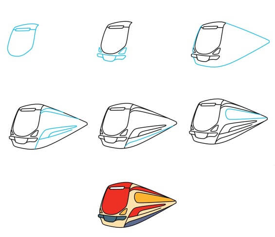 How to draw Train idea (31)