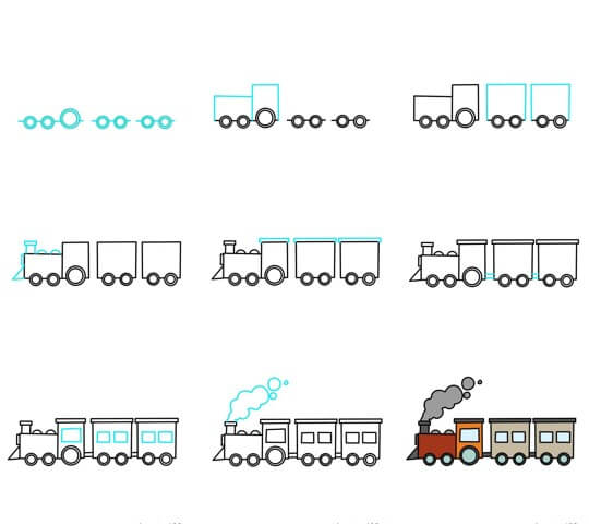 How to draw Train idea (34)