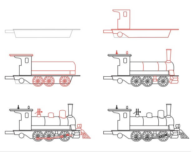 How to draw Train idea (37)