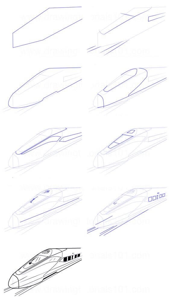 How to draw Train idea (4)