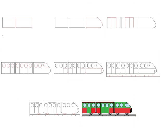 How to draw Train idea (40)