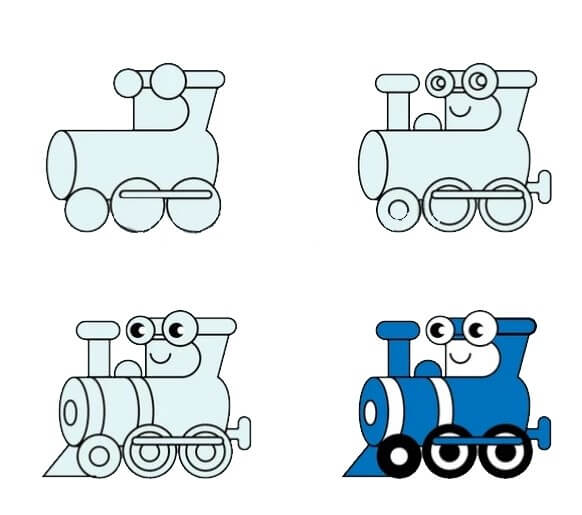 How to draw Train idea (41)