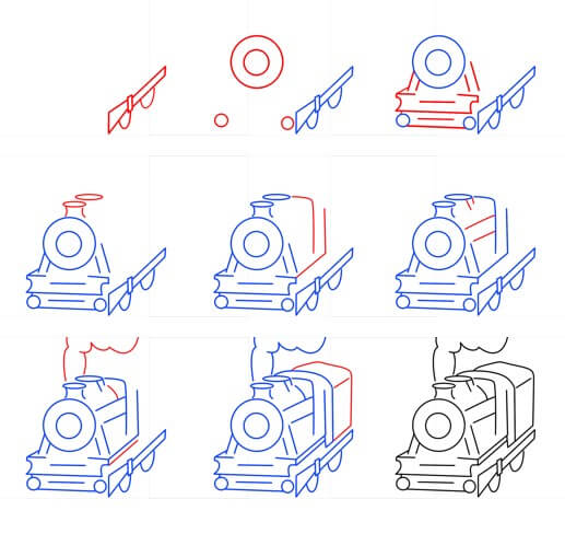 How to draw Train idea (42)