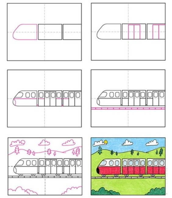 How to draw Train idea (5)