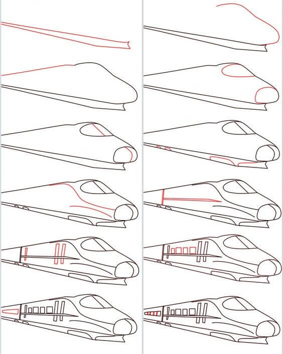 How to draw Train idea (6)