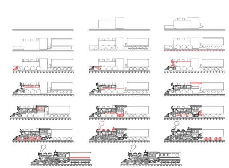 How to draw Train idea (7)