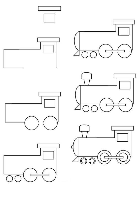 How to draw Train idea (9)