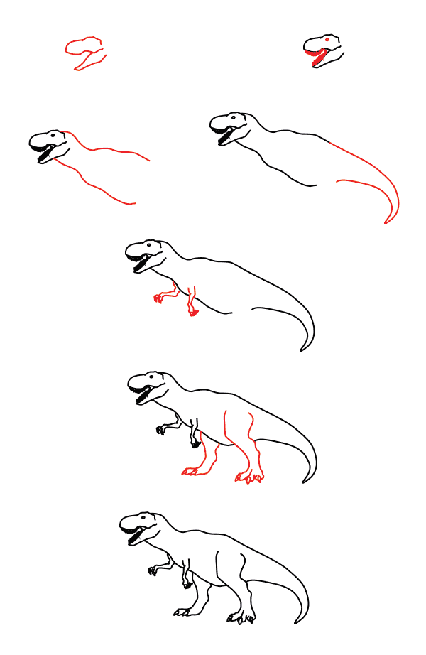 tyrannosaurus-tutorial Drawing Ideas