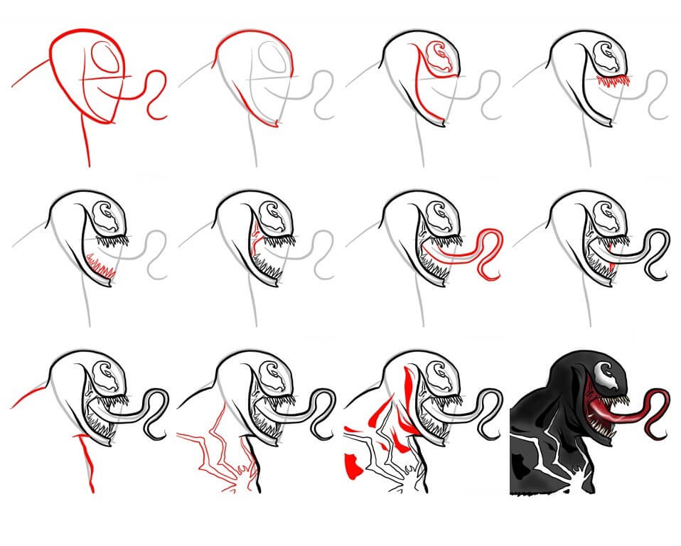 Venom idea (35) Drawing Ideas