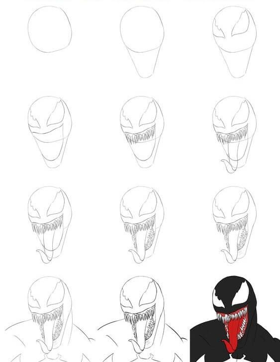 Venom idea (7) Drawing Ideas