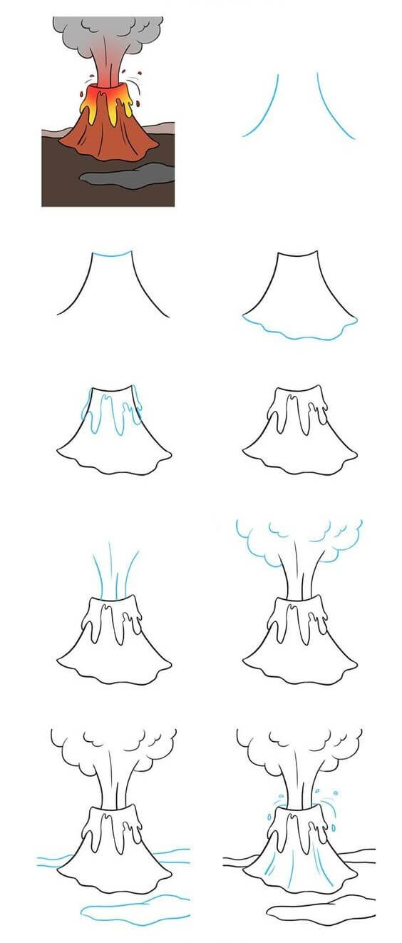 How to draw Volcanno idea (12)