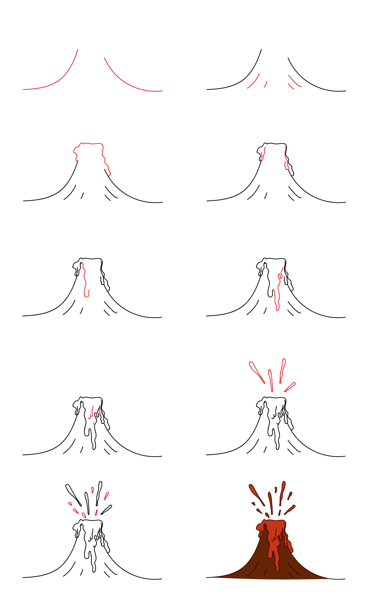 How to draw Volcanno idea (24)