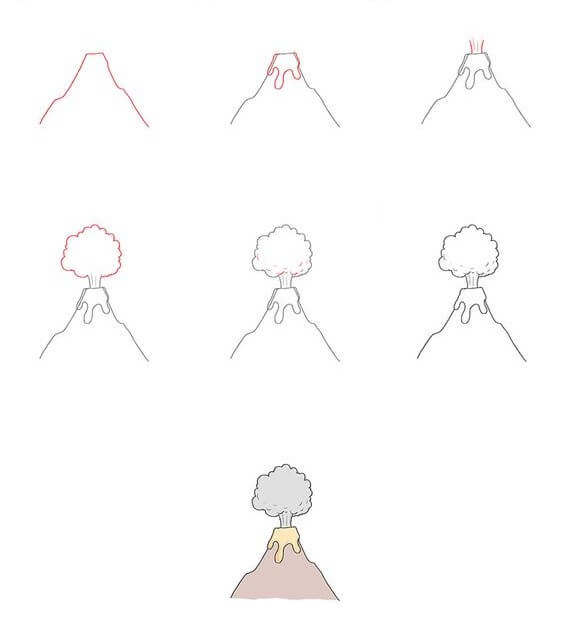 How to draw Volcanno idea (3)