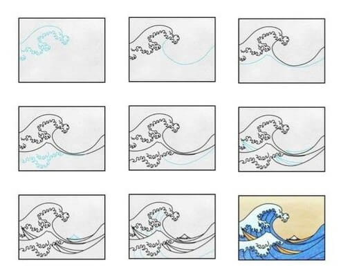 How to draw Wave idea (11)