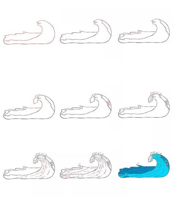 How to draw Wave idea (14)