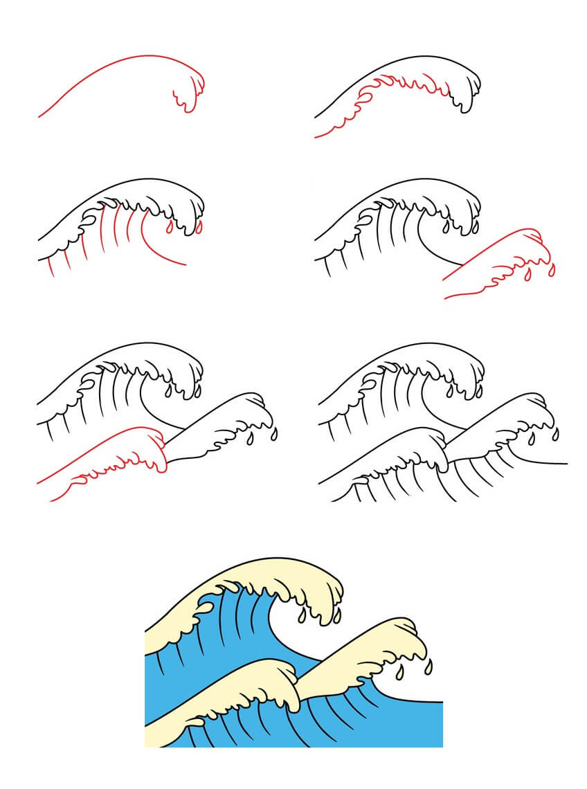 How to draw Wave idea (18)