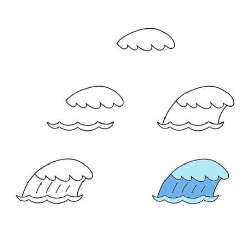 How to draw Wave idea (7)