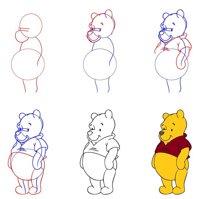 How to draw Winnie the Pooh (19)