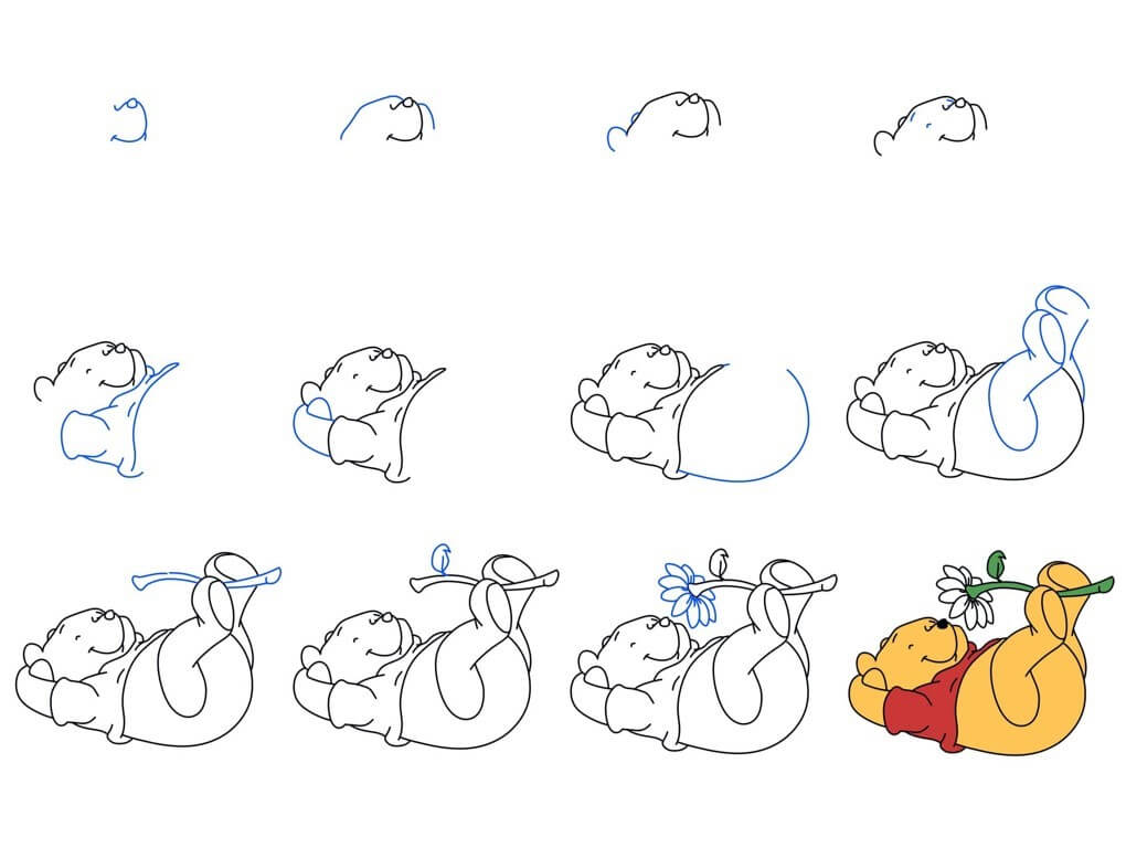 How to draw Winnie the Pooh (22)