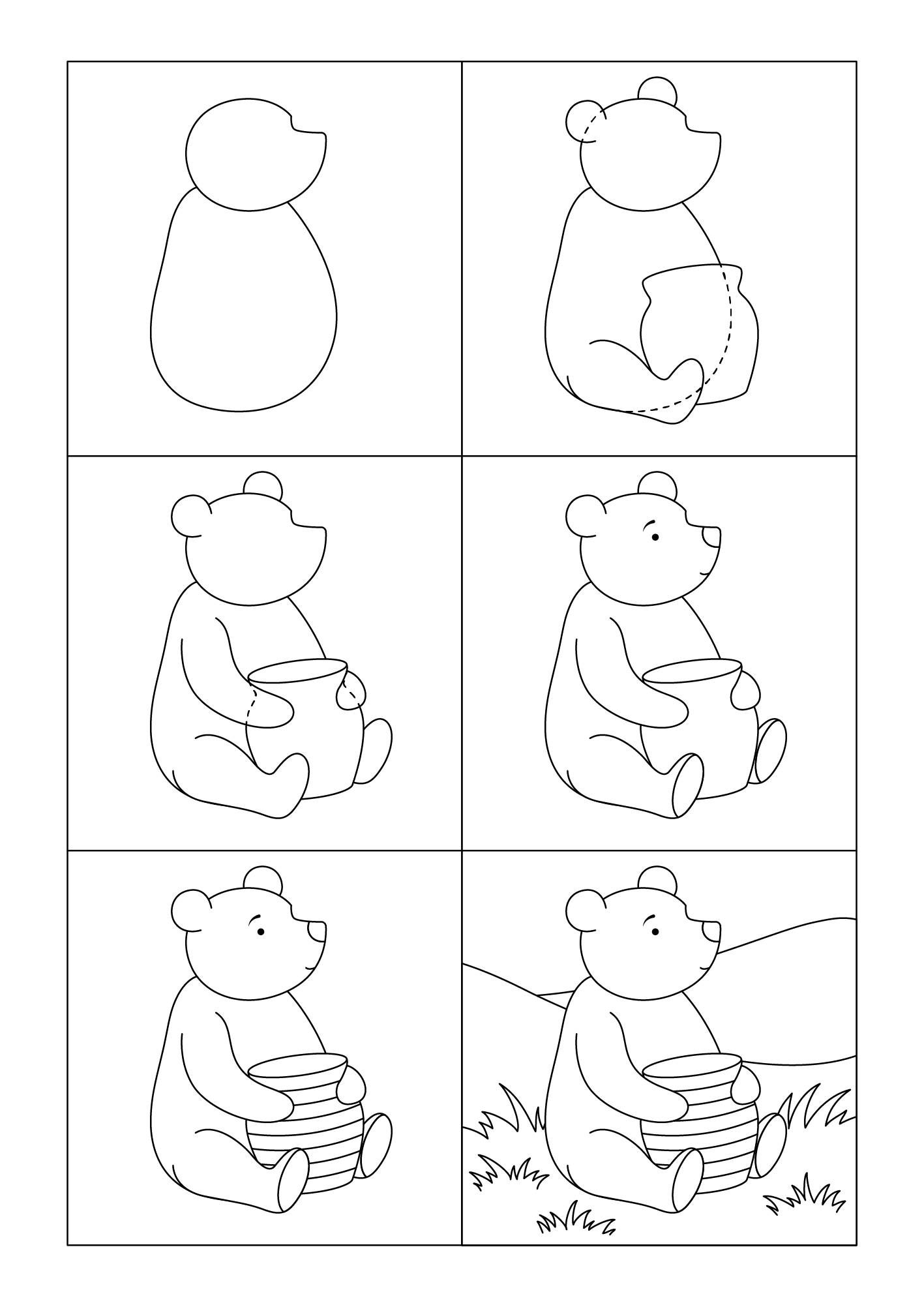 Winnie the Pooh is simple Drawing Ideas