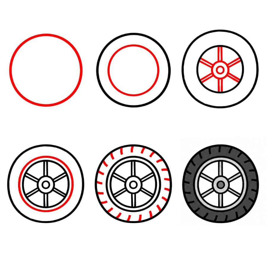 Free Wheel Drawing Ideas