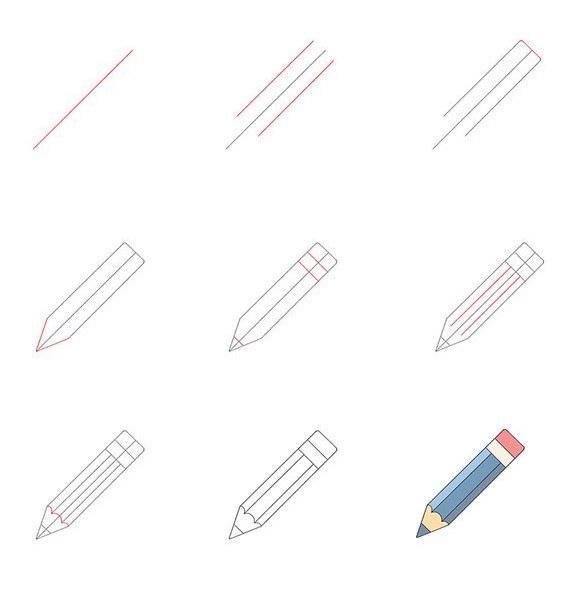 How to draw A pencil idea (4)