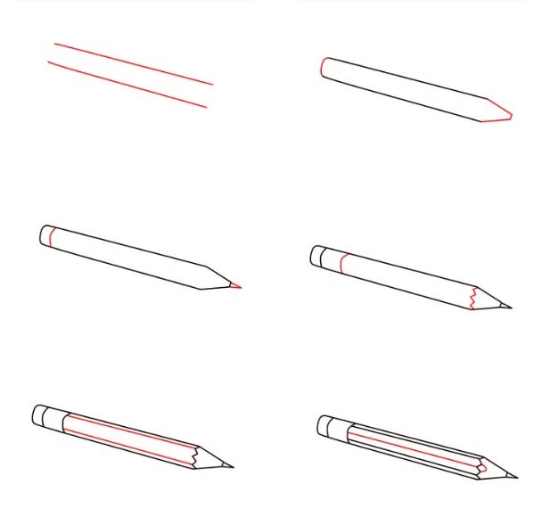 How to draw A pencil idea (7)