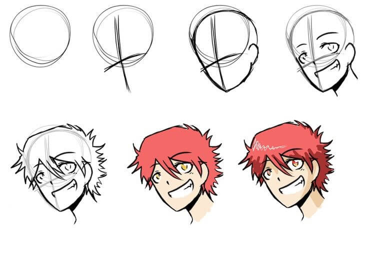 How to draw Anime boy idea (1)