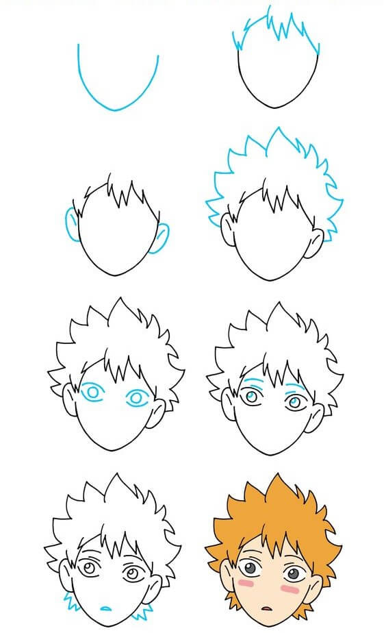 Anime boy idea (10) Drawing Ideas