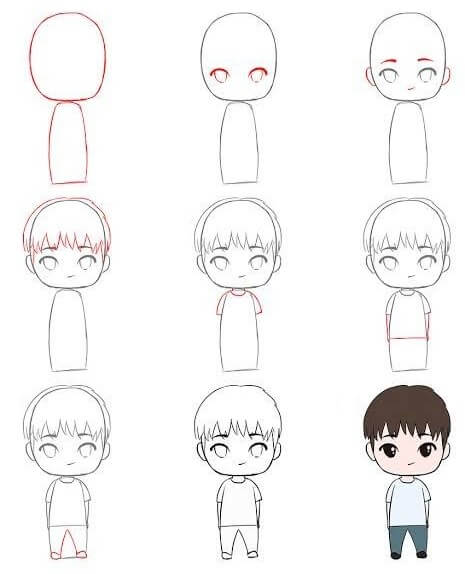 How to draw Anime boy idea (11)