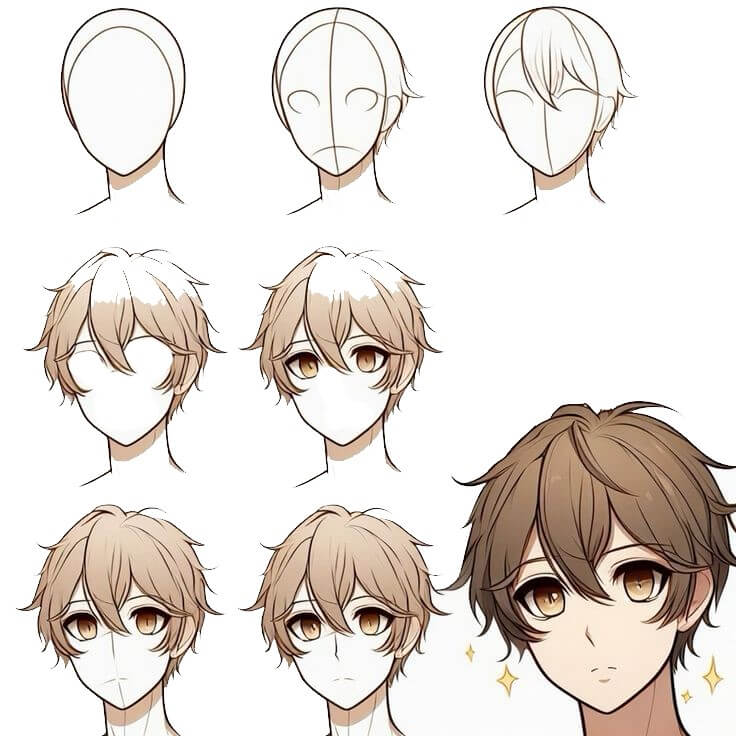 How to draw Anime boy idea (13)