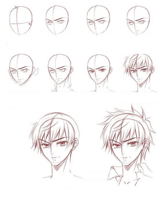 How to draw Anime boy idea (14)