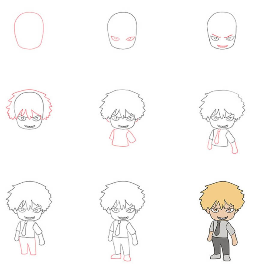 How to draw Anime boy idea (17)