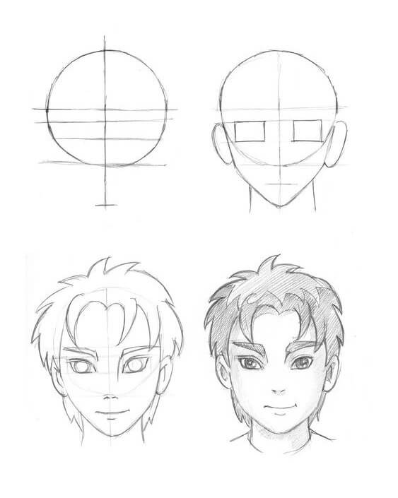 How to draw Anime boy idea (2)