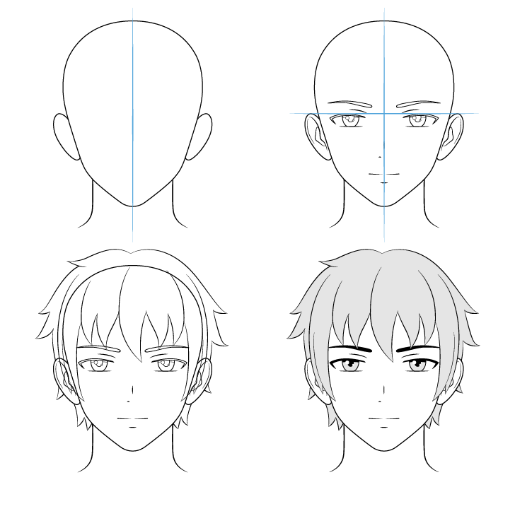 How to draw Anime boy idea (25)