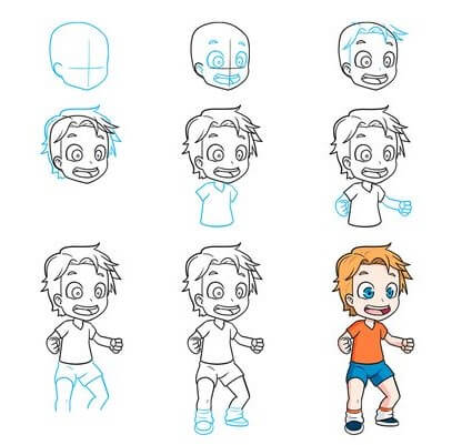 How to draw Anime boy idea (4)