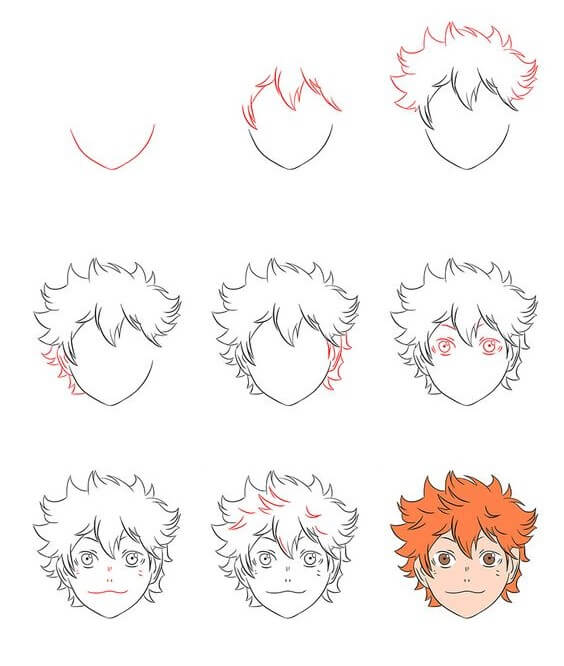 How to draw Anime boy idea (6)