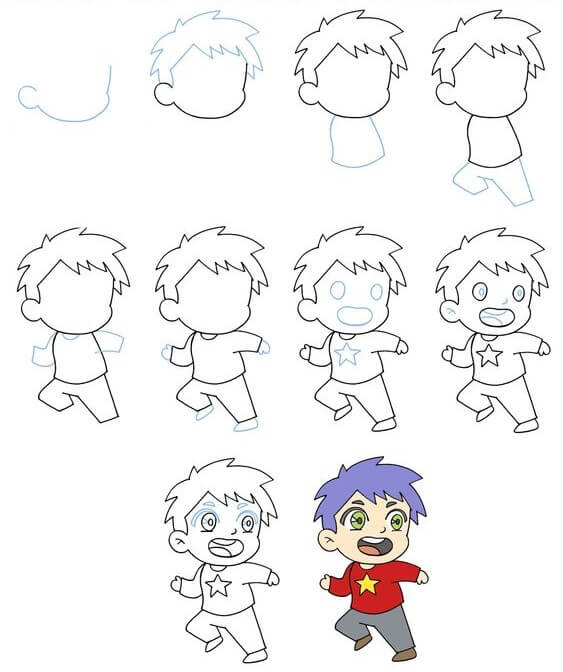 How to draw Anime boy idea (9)