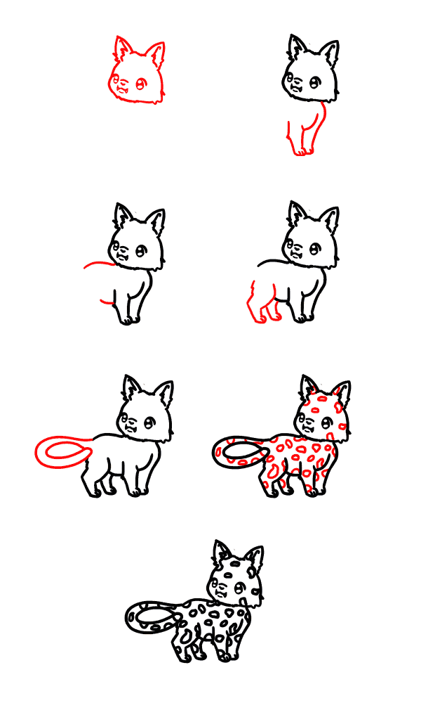 How to draw Baby cheetah