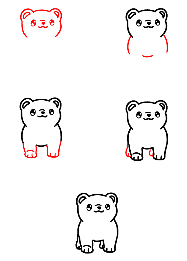 baby polar bear Drawing Ideas