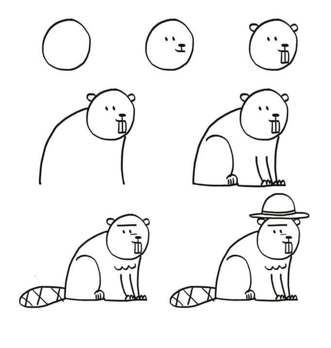 How to draw Beaver idea (11)