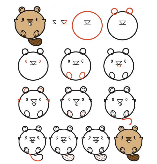 How to draw Beaver idea (16)