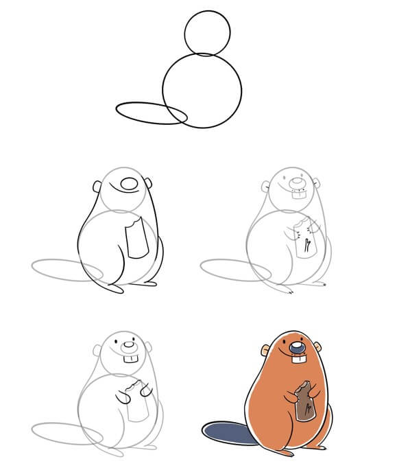 How to draw Beaver idea (25)