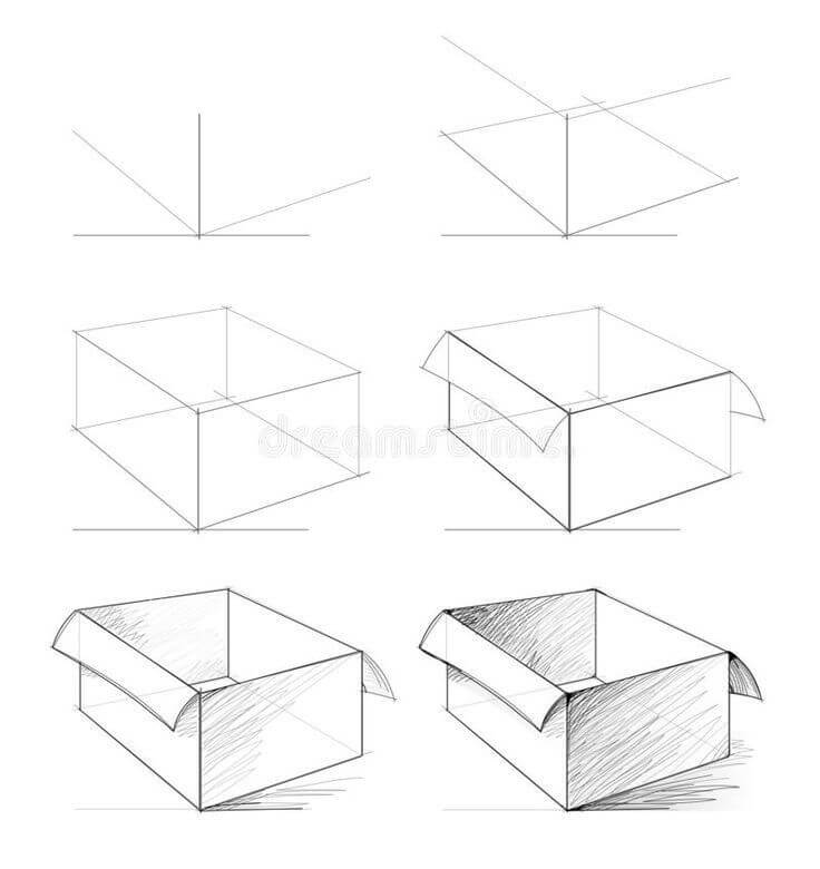 How to draw Box idea (7)