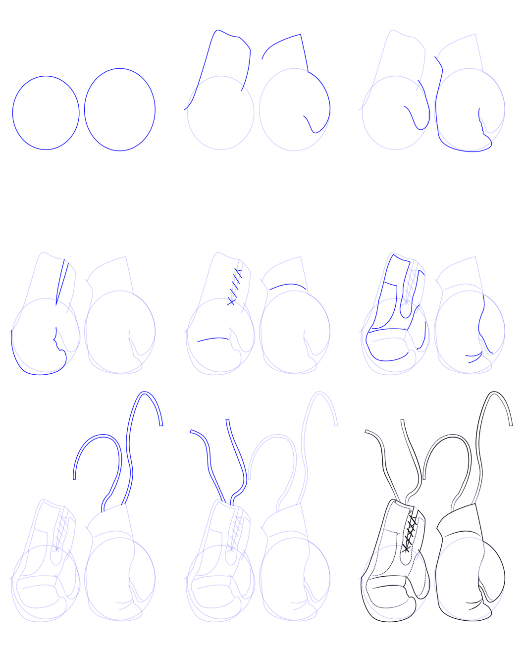 How to draw Boxing gloves idea (12)